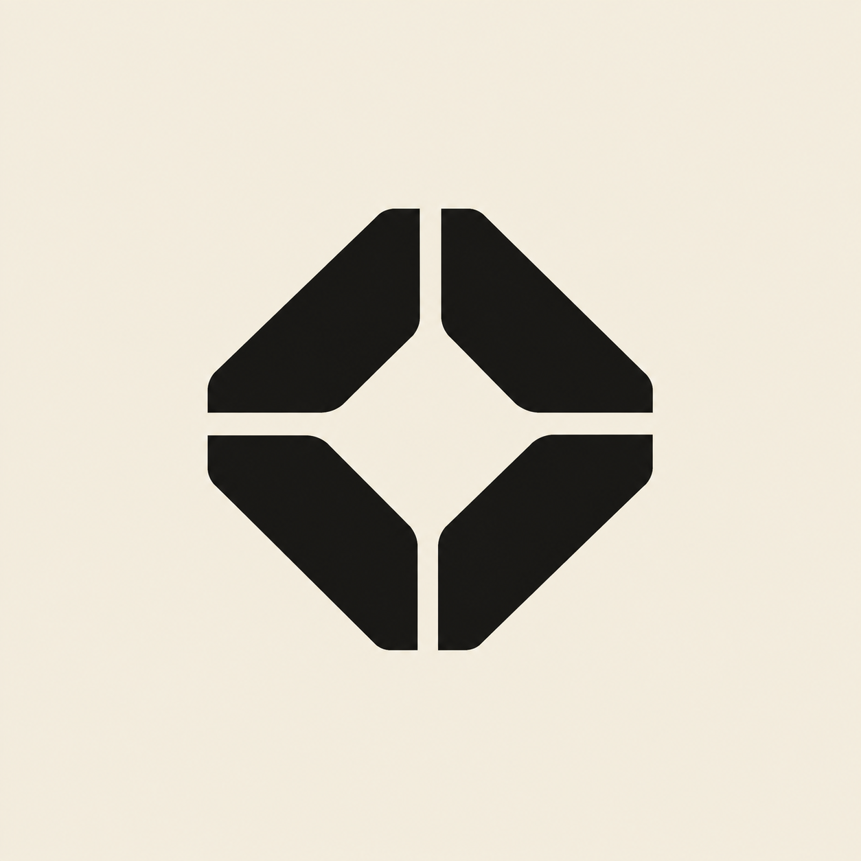 KOHT profile picture: the black four-quadrant KOHT symbol printed on warm paper.